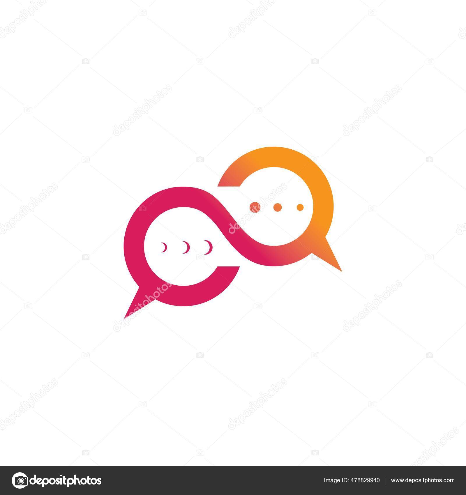 Speech bubble icon Logo template vector